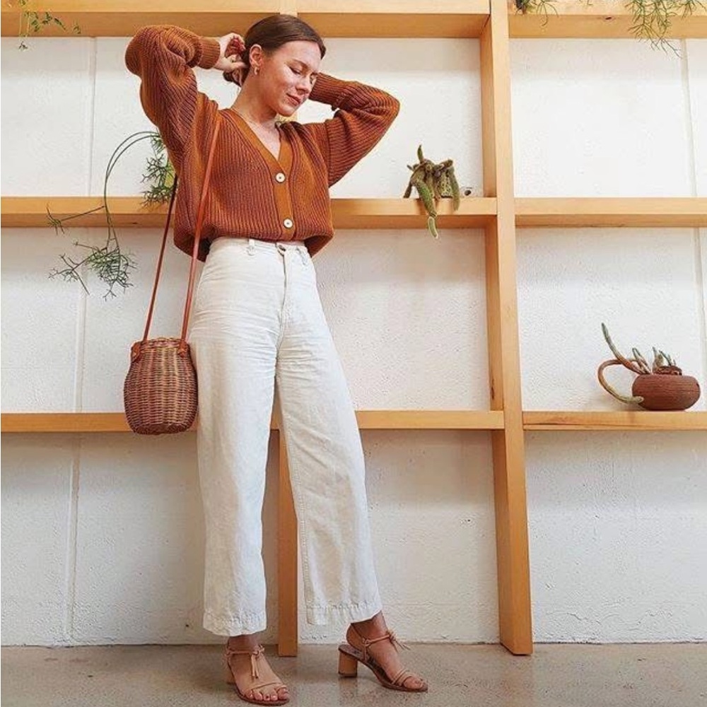 Tradlands Shelter Cotton Cardigan in Sienna - L